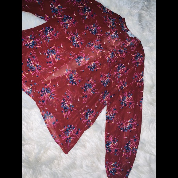 NWOT Cotton Floral Open Cardigan Kimono - Picture 3 of 7